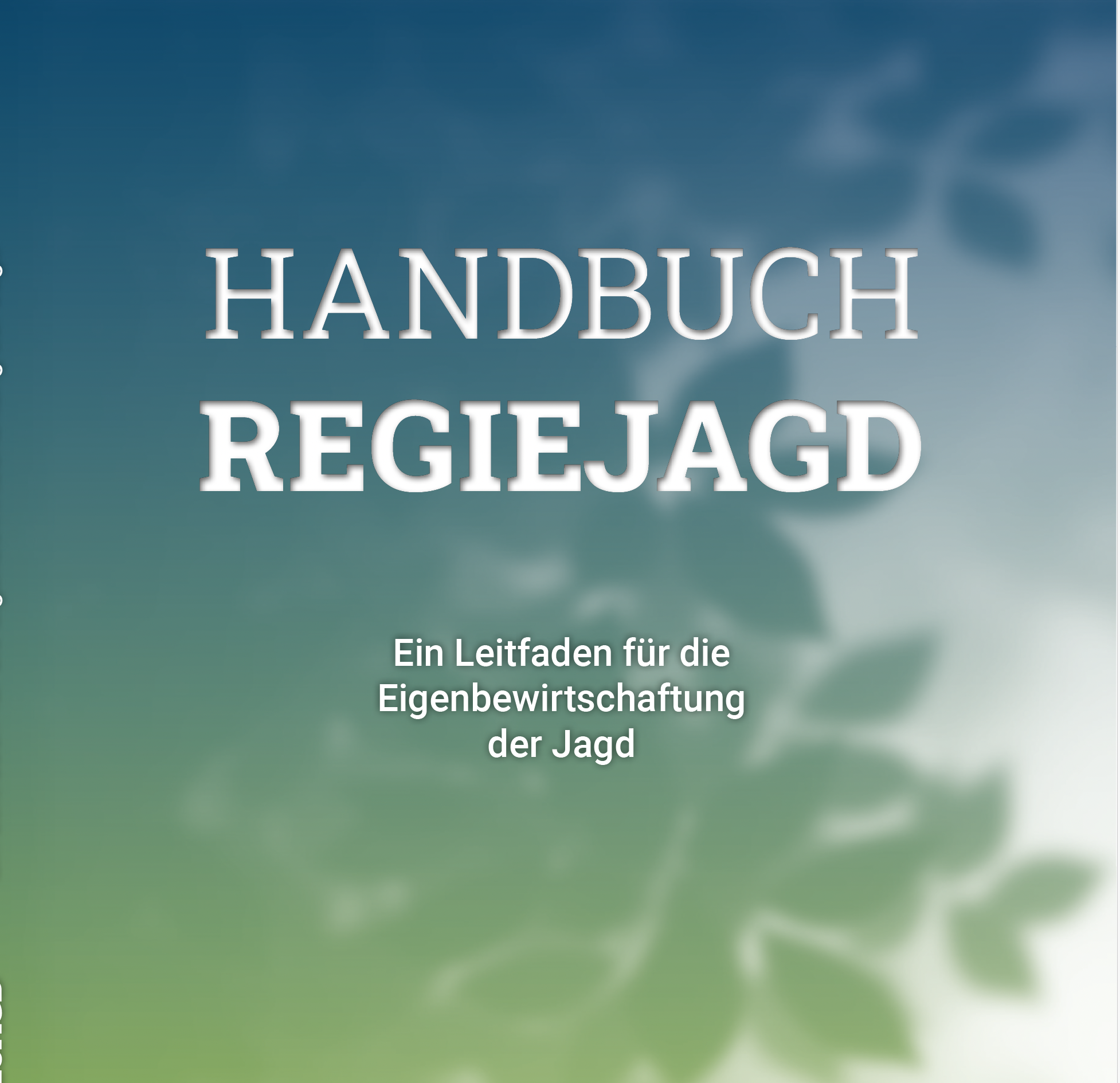 Neues Handbuch zur Regiejagd veröffentlicht